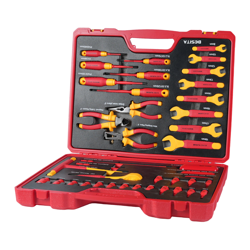 Screwdriver Set - Professionelles EV-Reparaturwerkzeug-Set, 41-teilig, 1000V Isolierte Schraubenschlüssel,