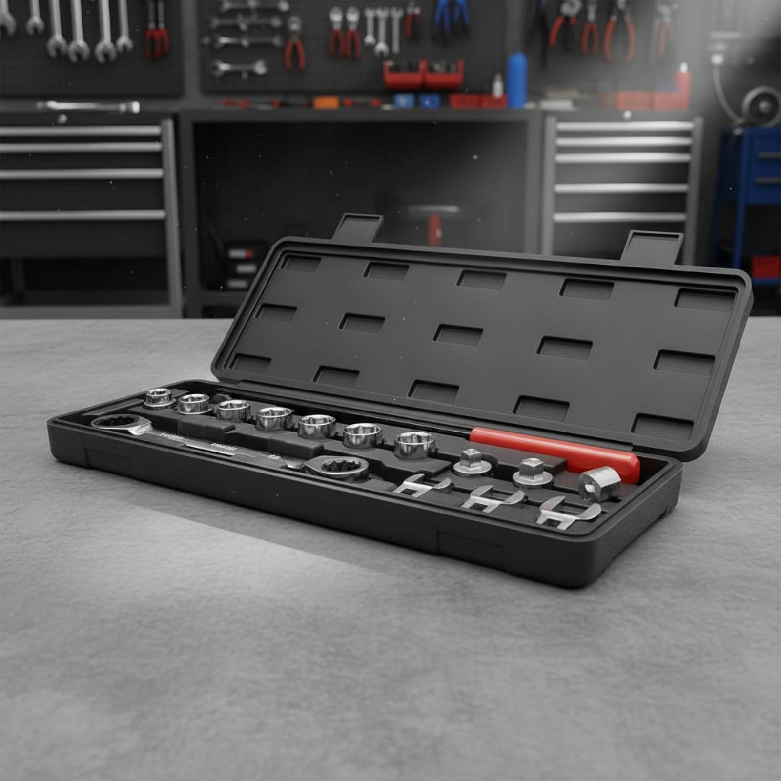 Wrench Set - Spannrollen-Einstellwerkzeug mit Verlängerter Reichweite, Riemenspanner-Schlüsselsatz mit