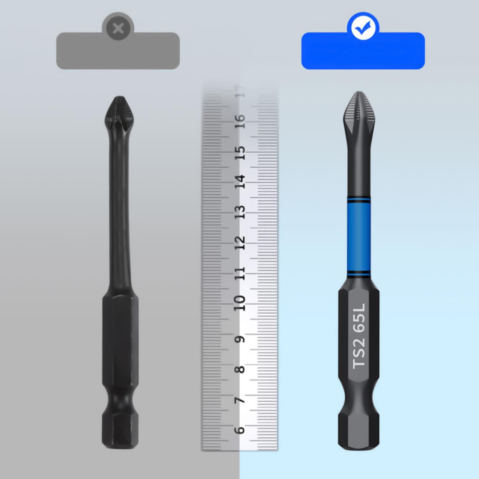 Screwdriver Set - Bohrer-Schraubendreher-Bit-Set, 6-teilig, magnetisch, robust, mit Sechskantschaft,