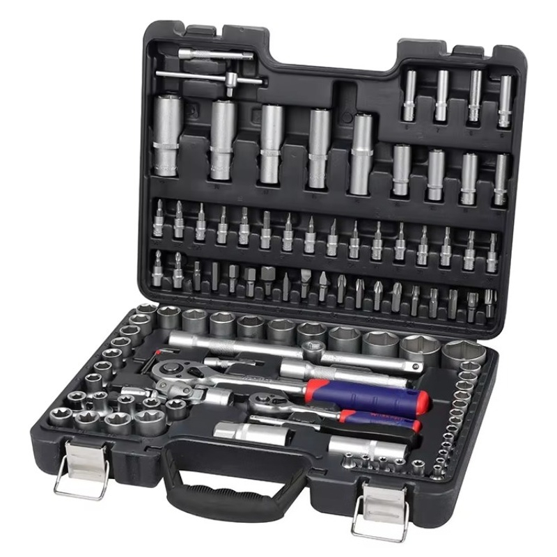 Socket Wrench - 108-teiliges Professionelles Mechaniker-Werkzeugset, CRV-Stahl Schraubenschlüssel-Steckschlüsselsatz im