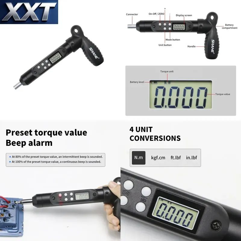 Screwdriver Set - XXT SHAHE Digitaler Drehmoment-Schraubendreher-Set mit 10