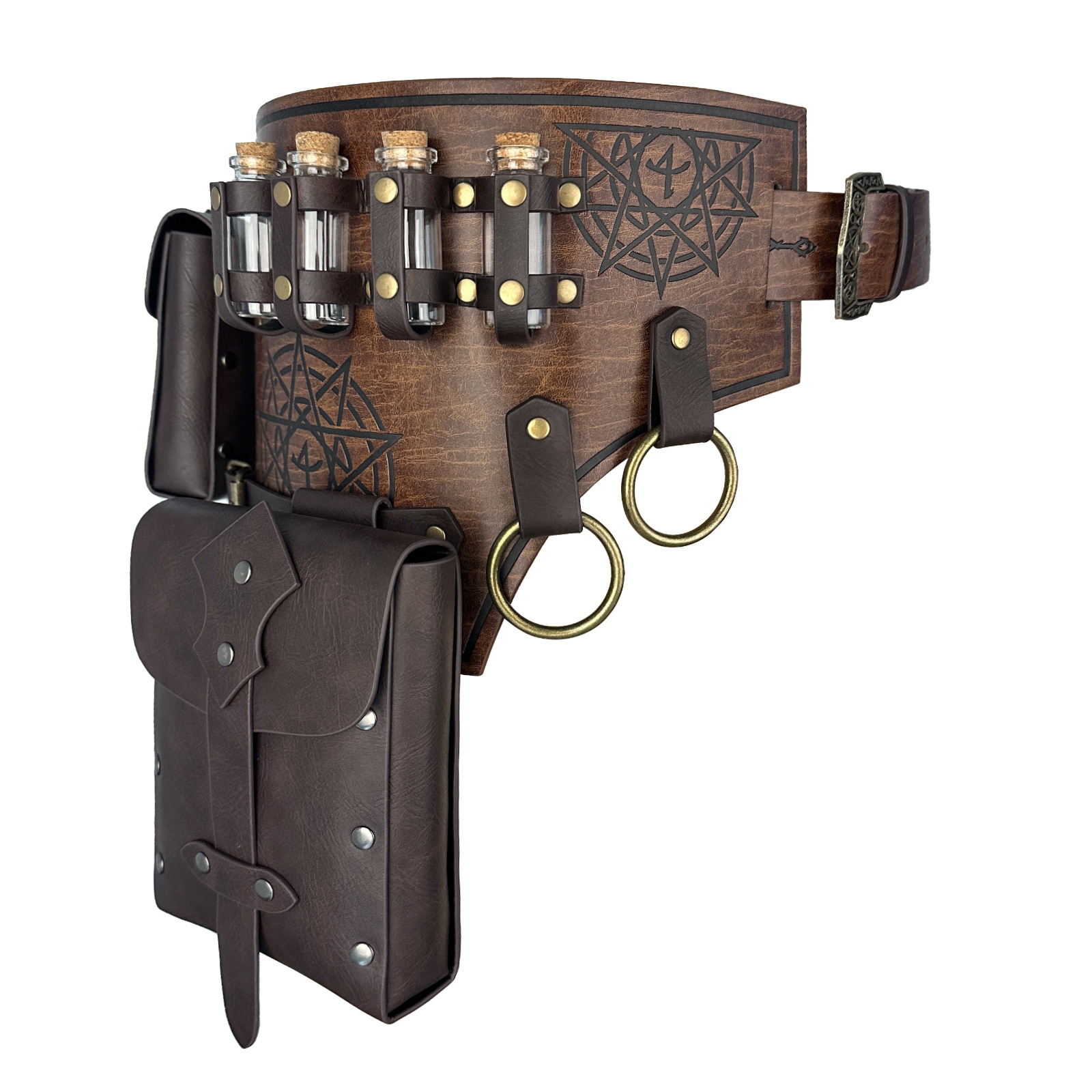Tool Bag - Archi Handarbeit 4-teilige Mittelalterliche Alchemist-Werkzeugtasche Wikinger